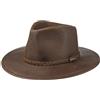 Stetson Cappello Western Buffalo Leather Donna/Uomo - Rodeo da Cowboy con Fascia in Pelle Estate/Inverno - XL (60-61 cm) Marrone Scuro