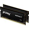 Kingston FURY Impact 32GB (2x16GB) 2666MHz DDR4 CL16 Memoria Laptop Kit da 2, KF426S16IBK2/32