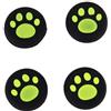 Unbekannt 4pz Tappi Joystick Per Sony PS4 PS3 Controller Gommini Con Motivo Zampa Gatto - Verde e Nero
