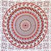MOMOMUS Mandala Arazzo da Parete Etnico - Colori Vivaci, Stile Indiano in Tessuto- Telo/Poster/Arazzo Mandala da Parete -Bianco-Arancione, 135x210 cm