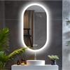LUVODI Specchio Ovale Bagno Led Luce: 80x50 cm Specchio Retroilluminato Bagno Specchio Smart, Antiappanamento Tasto a se, Funzione memoria Dimmerabile Vetro HD IP65 Orizzontale o Verticale