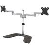 Startech.com Supporto monitor StarTech.com regolabile in altezza Acciaio e Alluminio schermo: 32'' [ARMDUALSS]