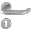 HOPPE maniglia Paris con rosone PZ cilindro, in acciaio inox opaco, 3286366