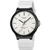 TONSHEN Unisex Orologio Uomini e Donne da Analogico Quarzo 50M Impermeabile Orologi da Polso 12 Colore Plastica Cassa e Gomma Cinturino (Bianco Cinturino)