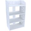 Greensen Scarpiera Bianca Piccola Organizzatore per Scarpe Scaffale Portascarpe Salvaspazio Slim per Riporre Scarpe, Libri, Articoli da Toeletta, 40 x 23 x 71 cm, 4 Ripiani