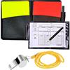 AONAT Chuajunn Set da cartellini per Arbitro Kit per Calcio Arbitro d'avvertimento Cartellini Rossi e Gialli con Fogli Portafogli, Accessori per matite