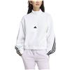 Adidas Future Icons 3 Stripes Half Zip Tracksuit Jacket Bianco L Donna