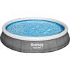 Bestway 57376-4 Piscina gonfiabile Fast Set forma rotonda da 3.96 m x 84 cm grigia