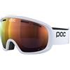 POC Fovea Clarity Hydrogen White/Spektris Orange | Maschere da Sci | Unisex | Plastica | Mascherina | Bianco | Adrialenti