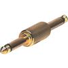 Gewa Connettore Alpha Audio Adattatore Jack, Jack mono 6,3 mm - Jack mono 6,3 mm, Contatti dorati