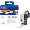 BROTHER 300 ETICHETTE ADESIVE BROTHER DK-11203 17X87MM NERO/BIANCO