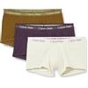 Calvin Klein Low Rise Trunk 3pk 000nb3705a, Boxer a vita bassa Uomo, Multicolore (Bone Wt, Nshd, Coffee Liqueur), XS