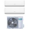 Hisense Climatizzatore Dual Split 12+18 Btu A++/A+ R32 +3 AMW52U4RJC Hi-Comfort