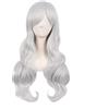 MapofBeauty 28 Pollic/70cm Parrucca Cosplay Lunga Capelli Ricci Della Signora Di Modo (Argento)