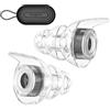 Hearprotek tappi orecchie concerti antirumore silicone tappi per orecchie isolamento acustico earplugs per musica,musicisti,DJ,batteristi,festival,aereo 23dB taglia M(1paia, Nero)