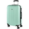 ITACA - Valigia Media da Viaggio Rigide. Trolley Medio con 4 Ruote. Materiale ABS Valigia Media Rigida in Offerta Resistente e Super Leggero - Valigia 20 kg Lucchetto TSA, Menta