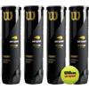 Wilson US Open - Palline da tennis (4 lattine, 16 palline), colore giallo