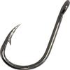 Aerzetix - C68831 - Set di 10 ami da Pesca semplici con Occhiello N5 con ardiglione - in Acciaio al Carbonio - Colore Nero - Gancio Canna da Pesca Hobby Tempo Libero