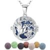 INFUSEU Ciondolo Aromaterapia Donna, Collana Colibrì Diffusore Di Oli Essenziali Boho Ciondolo Placcato Argento Diffusore Di Profumo Regali per Donna