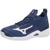 Mizuno 430294.5100.15.1100, Wave Momentum-Scarpe da pallavolo da Donna 11, Blu Navy/Bianco, 42.5 EU