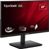 Viewsonic Monitor PC 22 Full HD Display LED 1920 x 1080 Pixel Luminosità 250 cd/m2 Risposta 1 ms HDMI VGA colore Nero - VA220-H