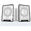 N NEWTOP Mini Casse PCS01 Stereo 2.0 Speaker Set Altoparlanti Alimentazione USB Ingresso Connettore Audio Jack 3.5mm Portatile Suono 360° per PC Fisso Desktop Laptop Notebook TV (Bianche)