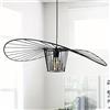 bamyum Lampada Vertigo 100% Metallo Nero 70cm, Lampada a Sospensione Vertigo Vintage Luci per Interni, Lampadario Moderno Soggiorno Camera da Letto Ristorante, Lampada a Sospensione Vertigo Moderna