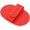 Oumefar Spazzola da Bagno Rotonda in Silicone per Animali Domestici Pettine in Gomma per Massaggio per Animali Domestici con Manico Regolabile Forniture per pettini per Cani a Pelo Gatti(Rosso)