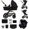 Kinderkraft Passeggino 3 in 1 MOOV 2 Pure Black