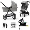 Kinderkraft Passeggino Newly 4 in 1 Mink Pro Classic Grey + Base