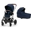 cybex GOLD Passeggino Balios S Lux Silver Ocean Blue con navicella S Lux Ocean Blue