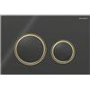 Geberit Placca Geberit Sigma50 Round Vetro Nero / Ottone Doppio Tasto | 115.652.SJ.1 Vetro Nero