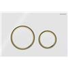 Geberit Placca Geberit Sigma50 Round Vetro Bianco / Ottone Doppio Tasto | 115.652.SI.1 Vetro Bianco