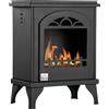 HOMCOM Camino Bioetanolo in Metallo da 3h di Combustione con Serbatoio da 1.5L e Copertura 25m², 41x25x54 cm, Nero