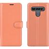 Kezaizhe Custodia per LG K61 PU Pelle Wallet Protettivo Cellulare Flip Cover per K61 LG K 61 LMQ630EAW 2020 a Portafoglio Telefono con Magnetica (Brown)
