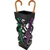BAKAJI Portaombrelli Nero Quadrato per Ingresso Design Fiori Porta Ombrelli 15.5x49cm