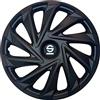 Sparco Spc1480Bk Set Copricerchi 4 Pezzi Varese 14 Pollici Nero