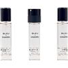 Chanel Bleu Edp Vapo Twist & Spray 3 Refills X 20 Ml