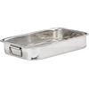 MGE World MGE - Teglia da Forno con Griglia - Lasagnera - Teglie da Forno Rettangolari - Rostiera Antiaderente in Acciaio Inox con Griglia - Stampo per Forno con Grill, Teglia in Acciaio Inox con Manici - 35 cm