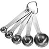 U-Taste Set di 5 Cucchiai Dosatori: U-Taste Set di misurini in acciaio inossidabile 18/8 (1/4 tsp, 1/2 tsp, 1 tsp, 1/2 tbsp & 1 tbsp) per ingredienti secchi e liquidi
