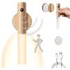 WORLUDE Applique in Legno, Lampada da Parete Legno Ricaricabile USB con Rilevatore di Movimento, Portatile Senza Fili Bianco Caldo Lampada da Parete Alimentata a Batteria per Camera da Letto, Corridoio, Scala