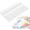 MIGUBIGU Tavolozza per Pittura in Ceramica 10 Pozzi Rettangolo, Tavolozza di Vernice in Ceramica, Tavolozza di Colori per Artisti Porcellana per Acquerello Gouache Pittura Ad Olio Acrilic 19,3 x 11cm