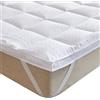 Bedecor 3D Topper Materasso una piazza e mezza 140x200cm con Granuli Antiscivolo, Certificato OEKO-TEX, Coprimaterasso Imbottito Letto, Topper Divano Letto, Ultra-confortevole, 140 x 200 cm