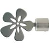 GIRASOLE HOME® Terminale Fiore per Asta da Tenda dal Diametro di 18-20 mm 2 Pezzi in Ferro (Nichel Satinato)