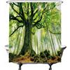 Ulticool Tenda Doccia - Energia della Natura Luminosa del Bosco - 180 x 200 cm - Anti Muffa - Lavabile - Impermeabile - con 12 Anelli - Verde