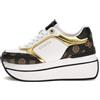 Guess Scarpe Donna Sneaker camrio Platform White/Brown multilogo D24GU06 FL7CMRFAL12 (Numeric_41)