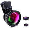 Tonsiny kit obiettivo fotocamera telefono, super grandangolo e macro obiettivo della fotocamera del telefono 2 in 1 Clip on Lens Set per iPhone obiettivo fotocamera per Samsung Google obiettivo macro per
