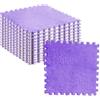 Spacnana 10 Pezzi di Tappetino Puzzle in Schiuma Peluche, Piastrelle Morbide e Antiscivolo Ad Incastro, per Camera da Letto o Camera dei Bambini (PURPLE)