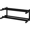 SPORTNOW Rastrelliera Pesi a 2 Livelli in Acciaio, Porta Manubri a Parete per 70kg Massima di Pesi, 98x40x35 cm, Nero