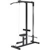 GORILLA SPORTS® Stazione LAT Machine - Barra LAT e Barra Tricipiti, Regolabile, Max 280 kg, Nero - Lat Macchina, Power Station per Palestra Casa, Panca Multifunzione, Pull Down Machine (Nero)